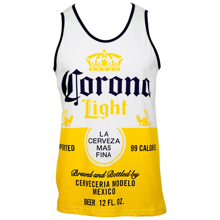 Corona Light Beer Label Design Tank Top Image 3