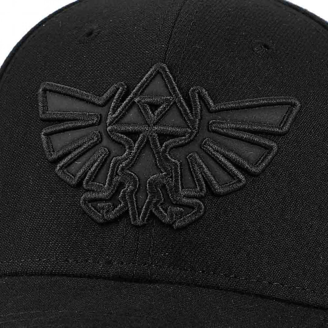 Legend of Zelda Triforce Embroidered Logo Curved Bill Snapback Hat Image 4