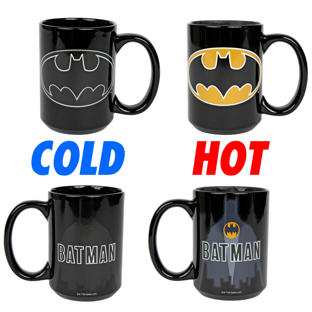 DC Comics Batman Classic Bat Symbol Color Change Mug Image 1