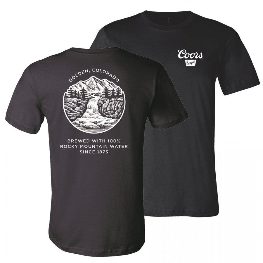 Coors Banquet Waterfalls Front and Back Print T-Shirt Image 1