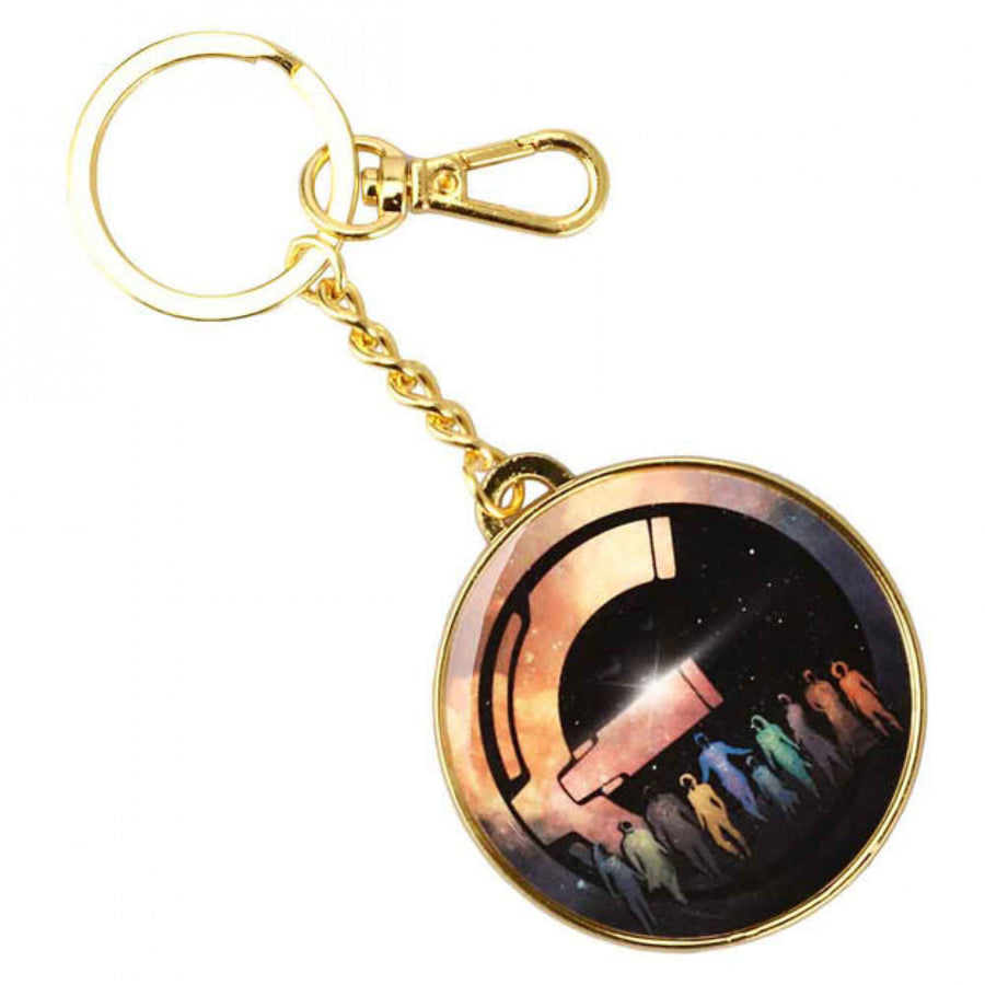 Marvel The Eternals Galactic Gold Metal Keychain Image 1