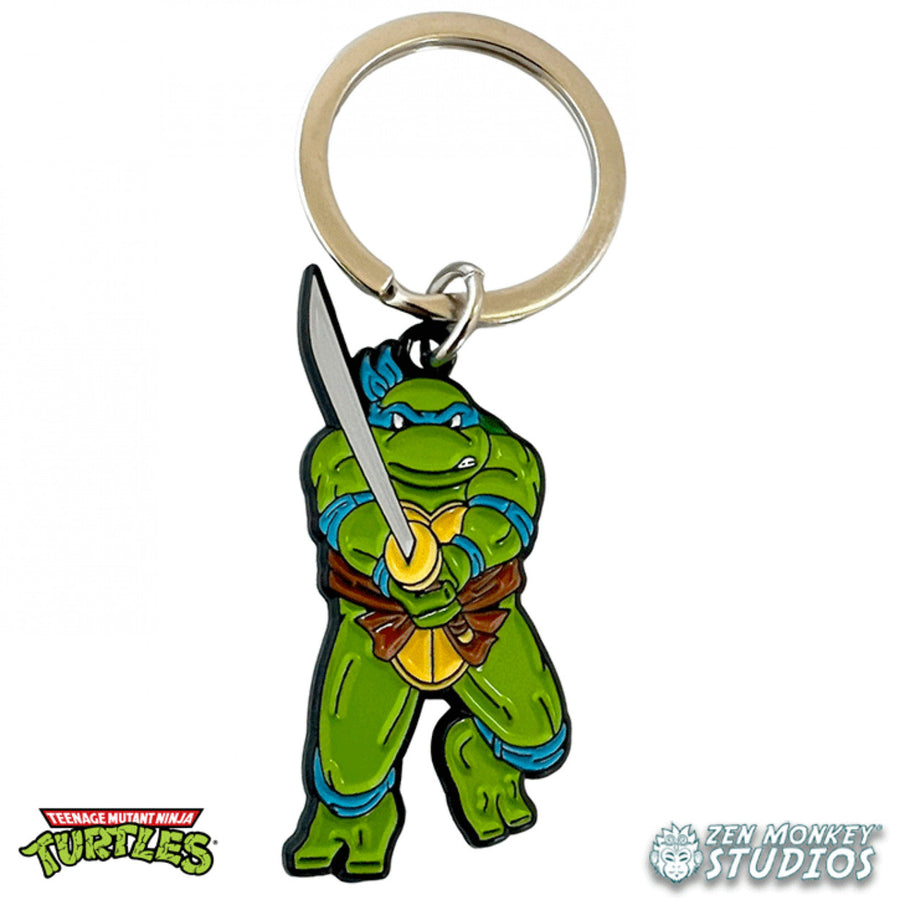 Leaping Leonardo Teenage Mutant Ninja Turtles Keychain Image 1