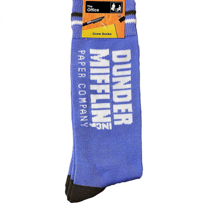 The Office Dunder Mifflin Logo Crew Socks Image 3