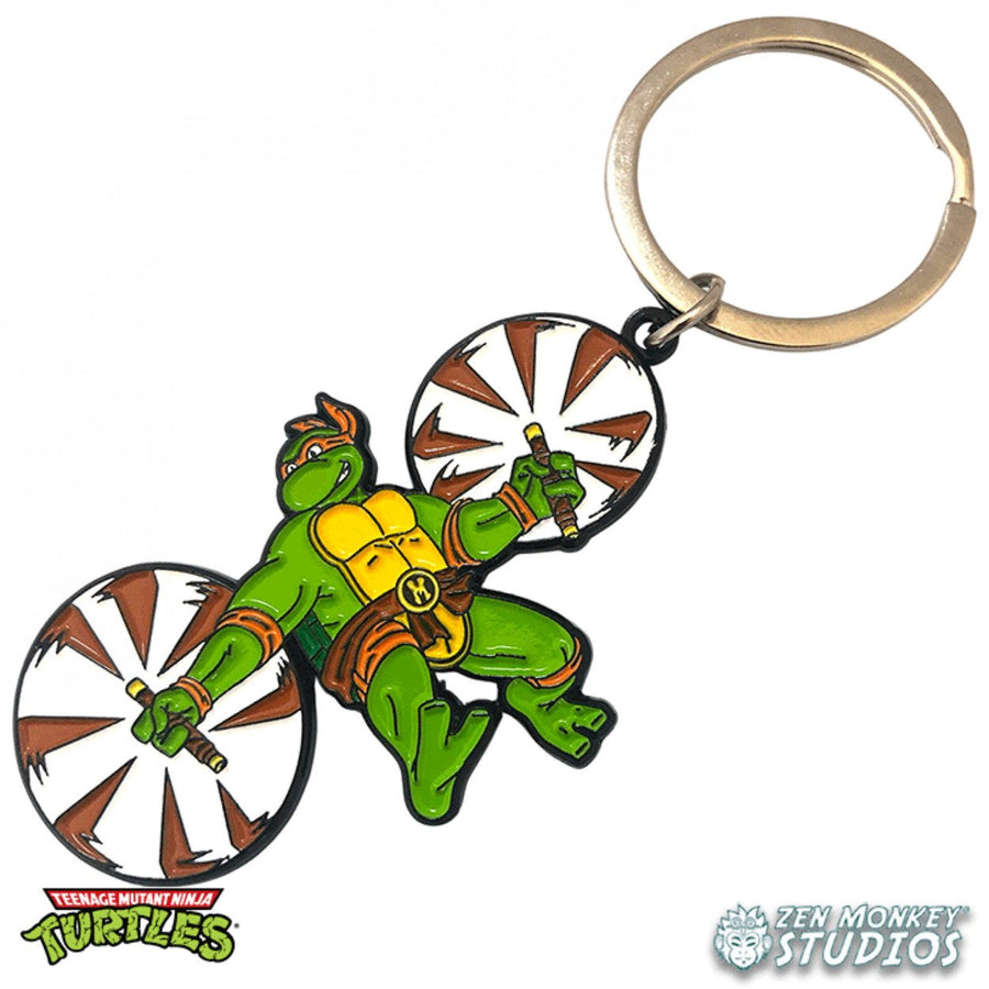 Leaping Michelangelo Teenage Mutant Ninja Turtles Keychain Image 1