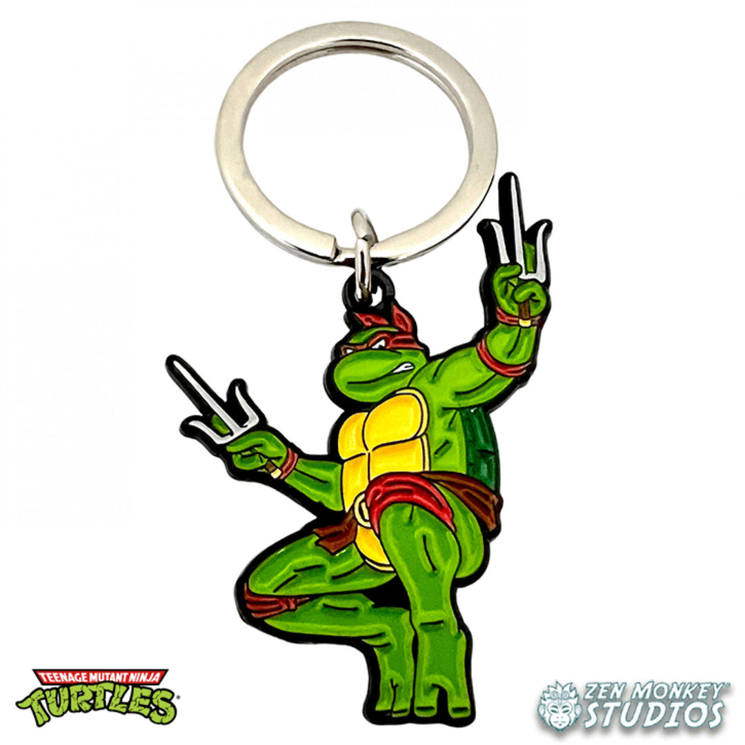Leaping Raphael Teenage Mutant Ninja Turtles Keychain Image 1