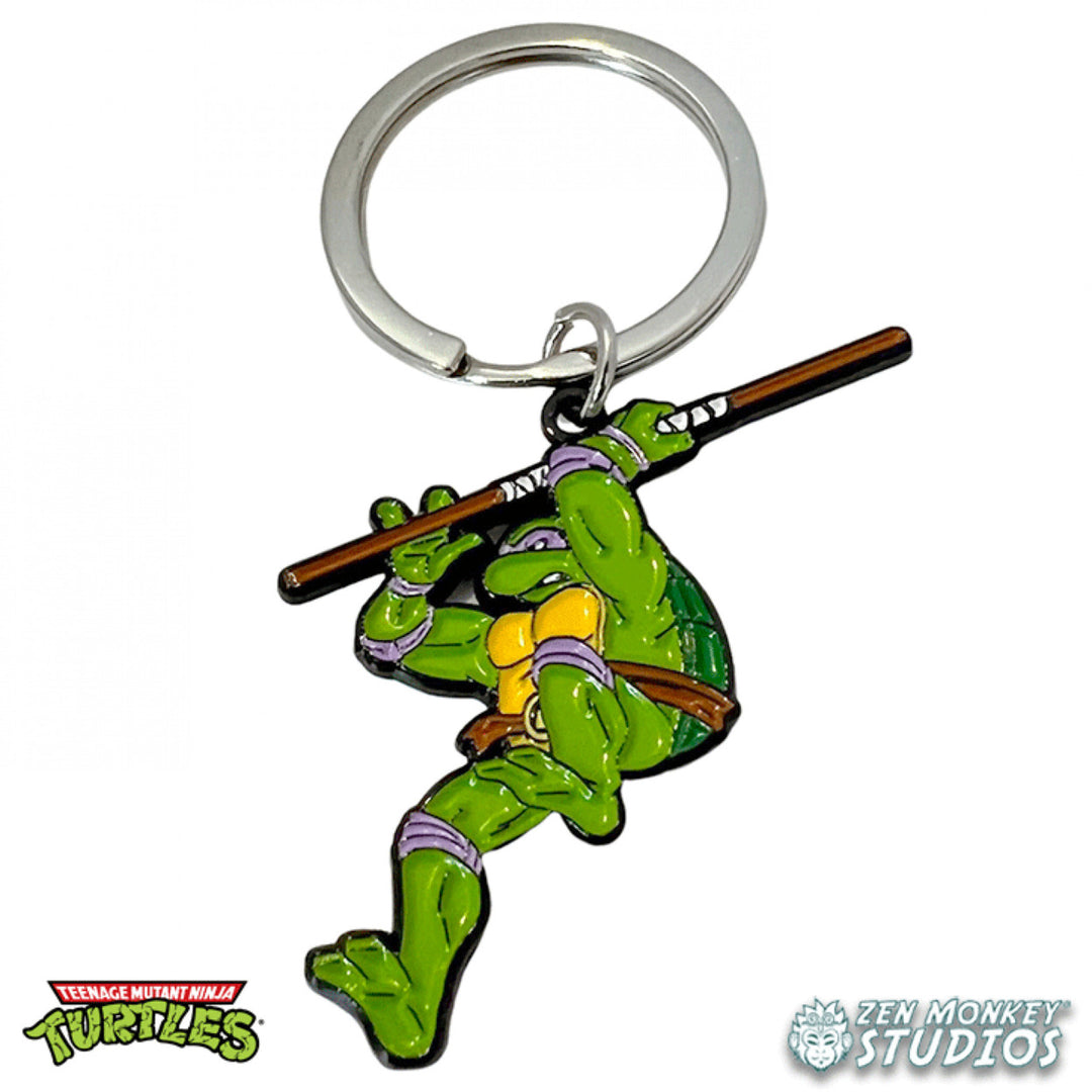 Leaping Donatello Teenage Mutant Ninja Turtles Keychain Image 1