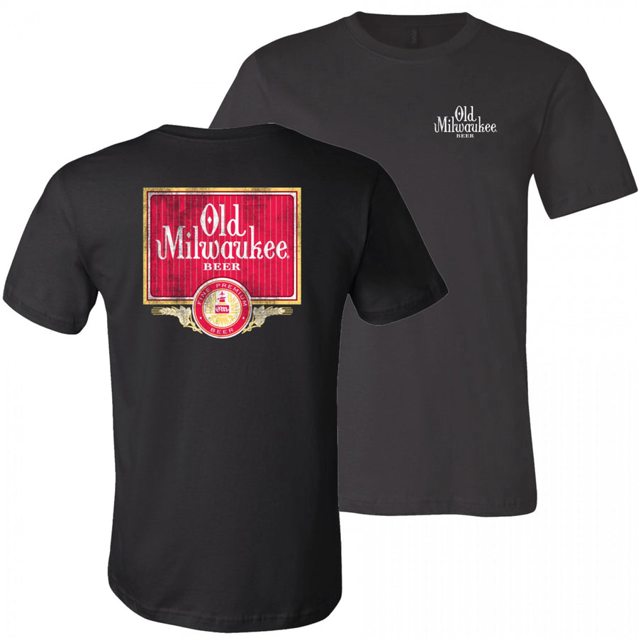 Old Milwaukee Logo with Label Print Rear T-Shirt Image 1