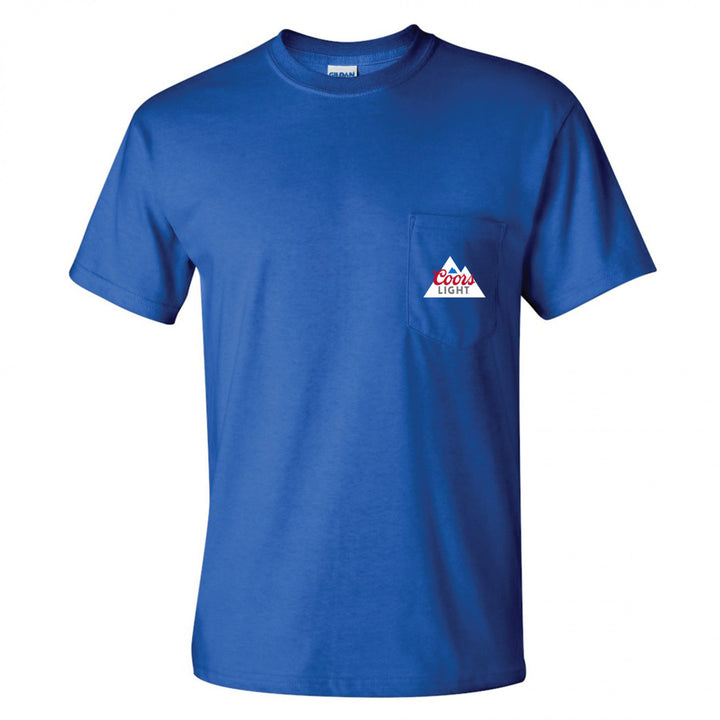 Coors Light Mountain Pocket Logo with Rear Logo Print T-Shirt Image 3