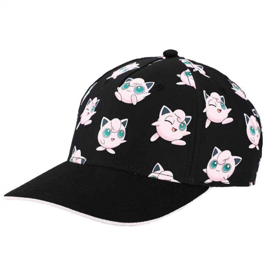 Pokemon Jigglypuff Poses and Faces Youth Pre-Curved Snapback Hat Image 1