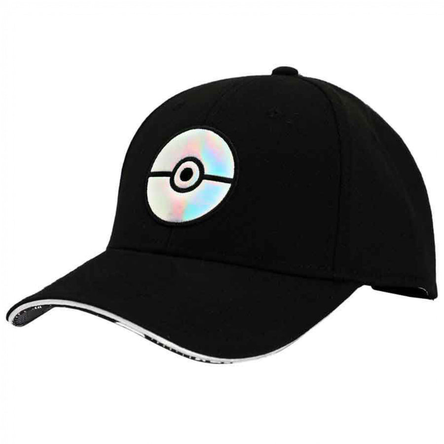 Pokemon Pokeball Holographic Elite Flex Pre-Curved Snapback Hat Image 1