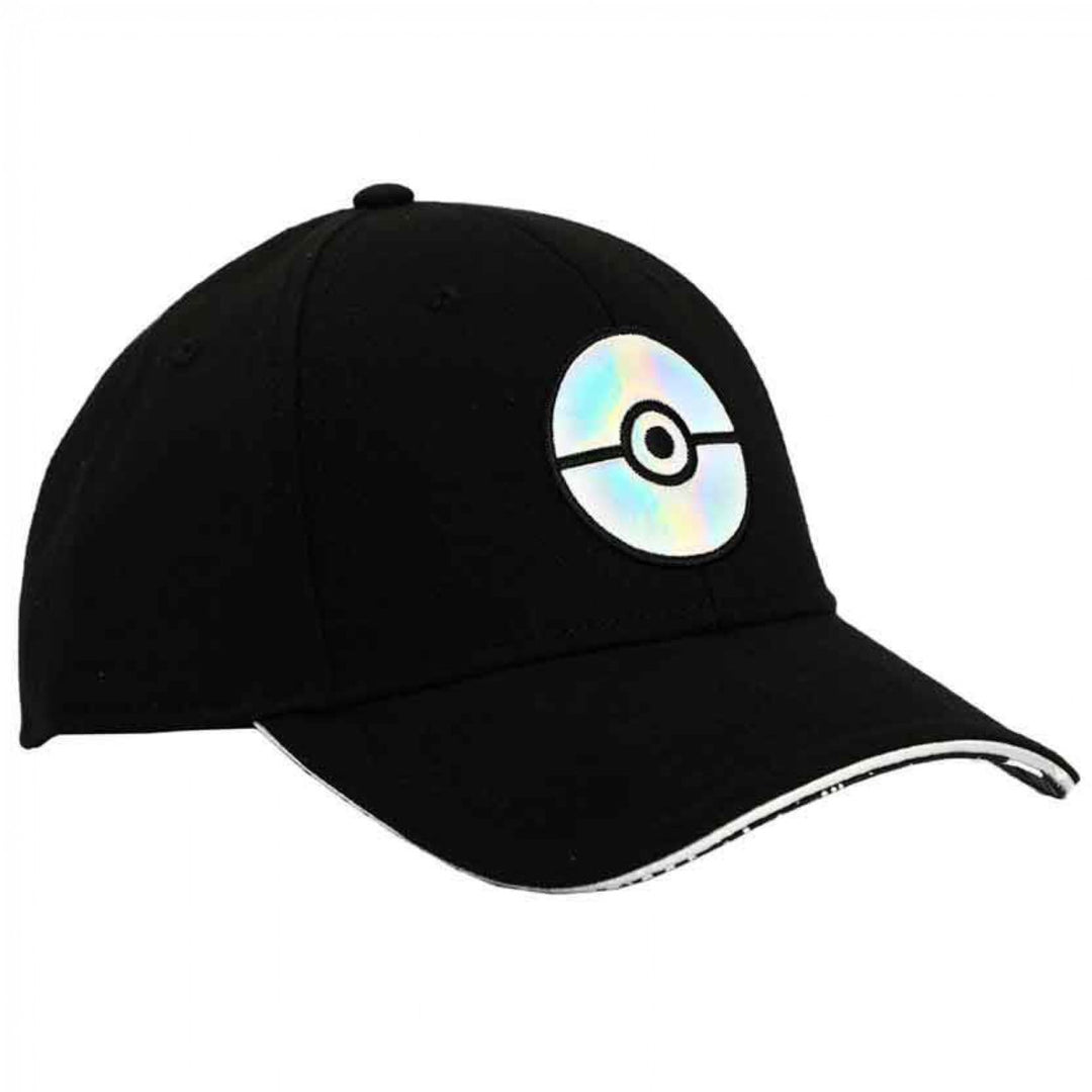 Pokemon Pokeball Holographic Elite Flex Pre-Curved Snapback Hat Image 3