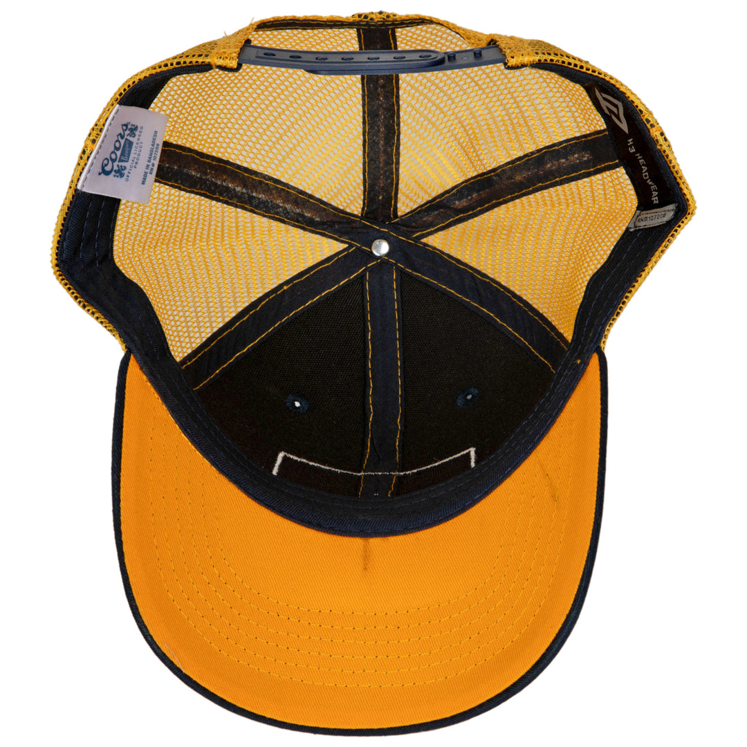 Coors Banquet Gold Cotton Twill Mesh Back Snapback Hat Image 4