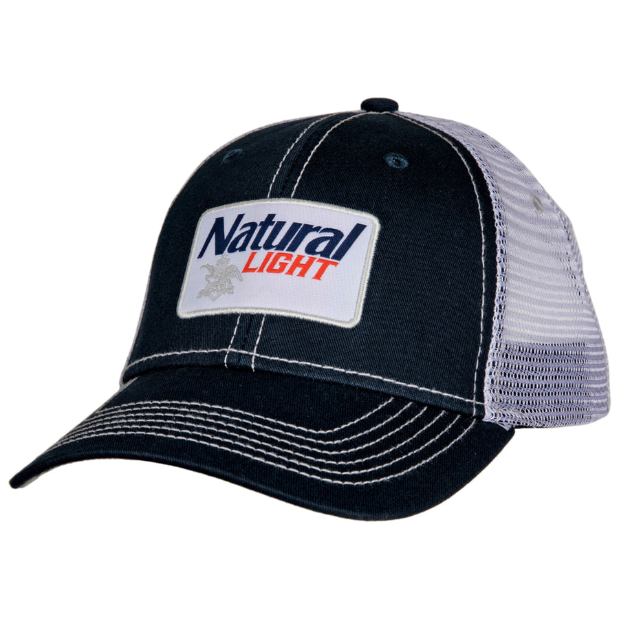 Natural Light Mesh Back Snapback Hat Image 1