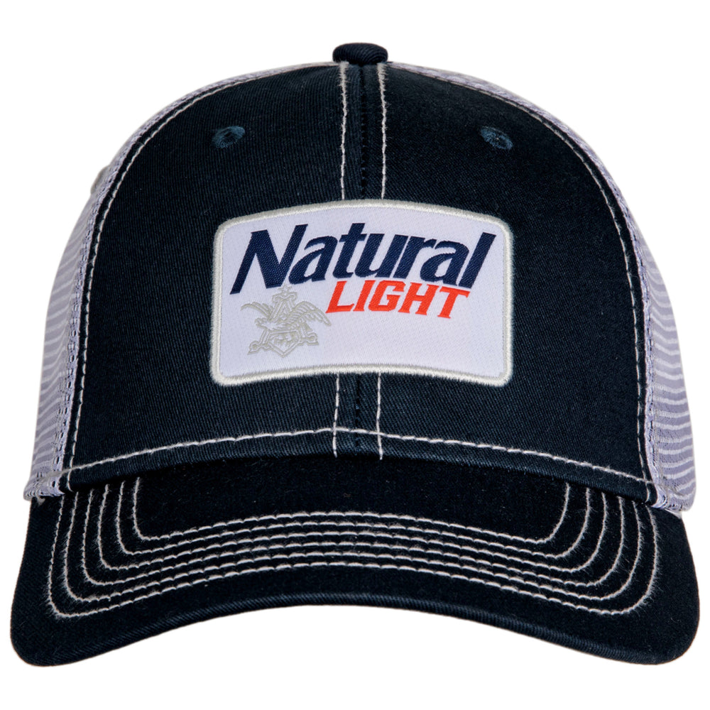 Natural Light Mesh Back Snapback Hat Image 2