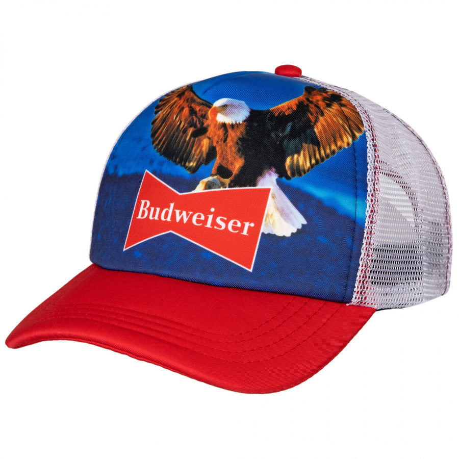 Budweiser Eagle Mesh Back Snapback Trucker Hat Image 1