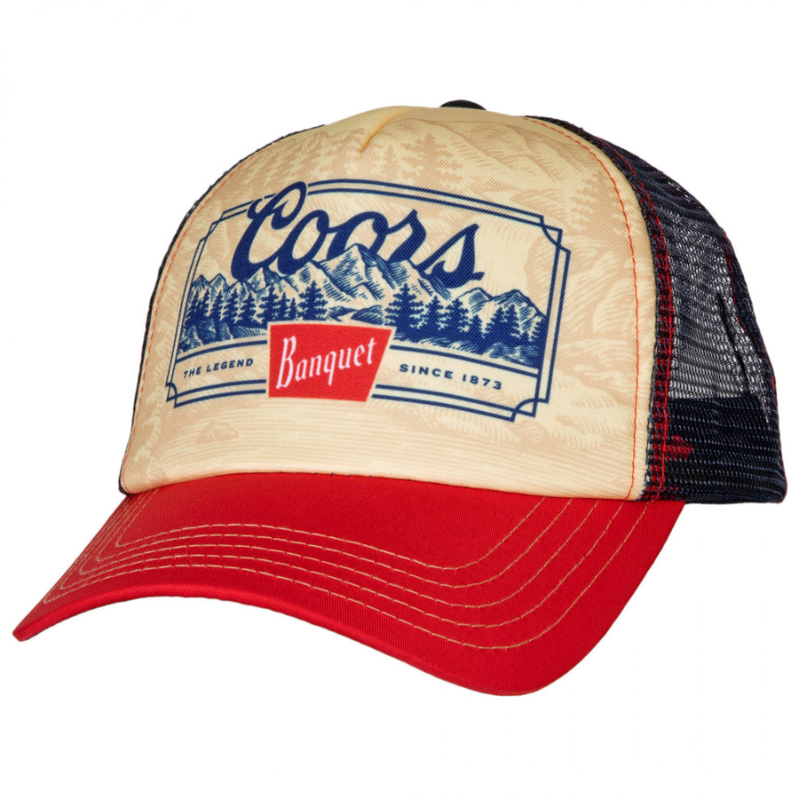 Coors Banquet Mesh Back Snapback Trucker Hat Image 1