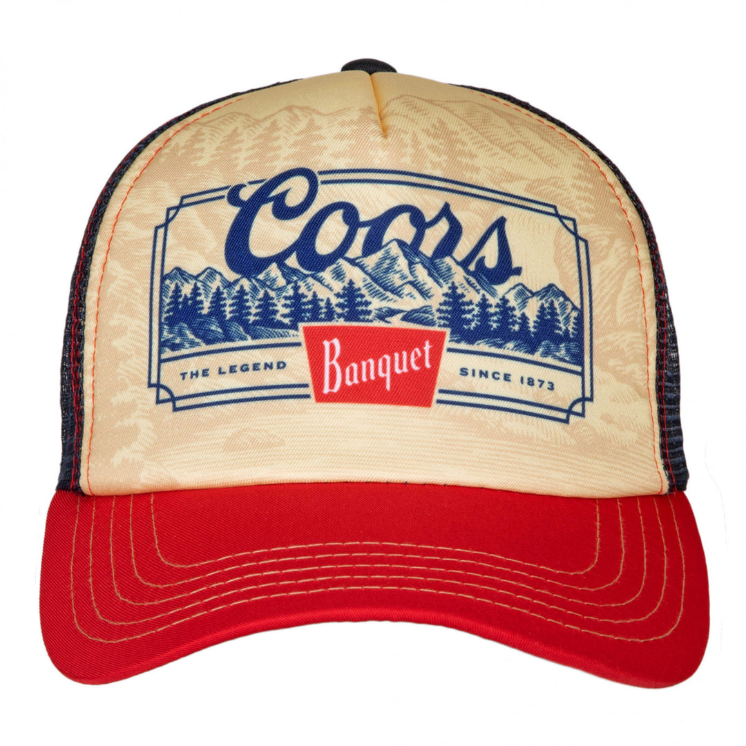 Coors Banquet Mesh Back Snapback Trucker Hat Image 2