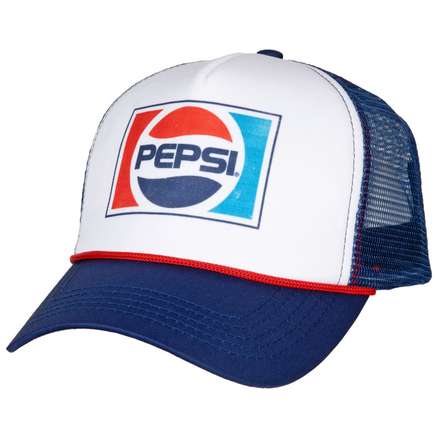 Pepsi Classic Logo Adjustable Trucker Hat Image 1