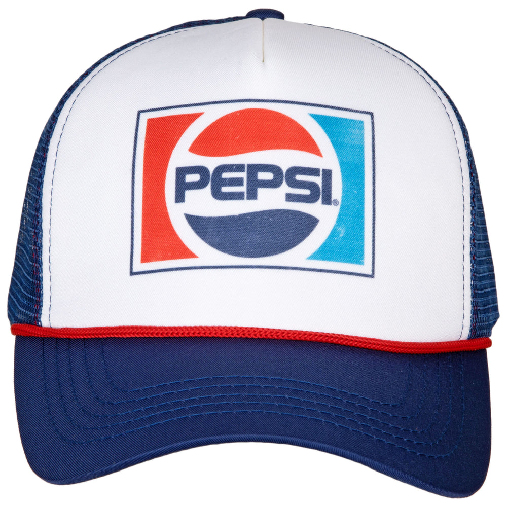 Pepsi Classic Logo Adjustable Trucker Hat Image 2
