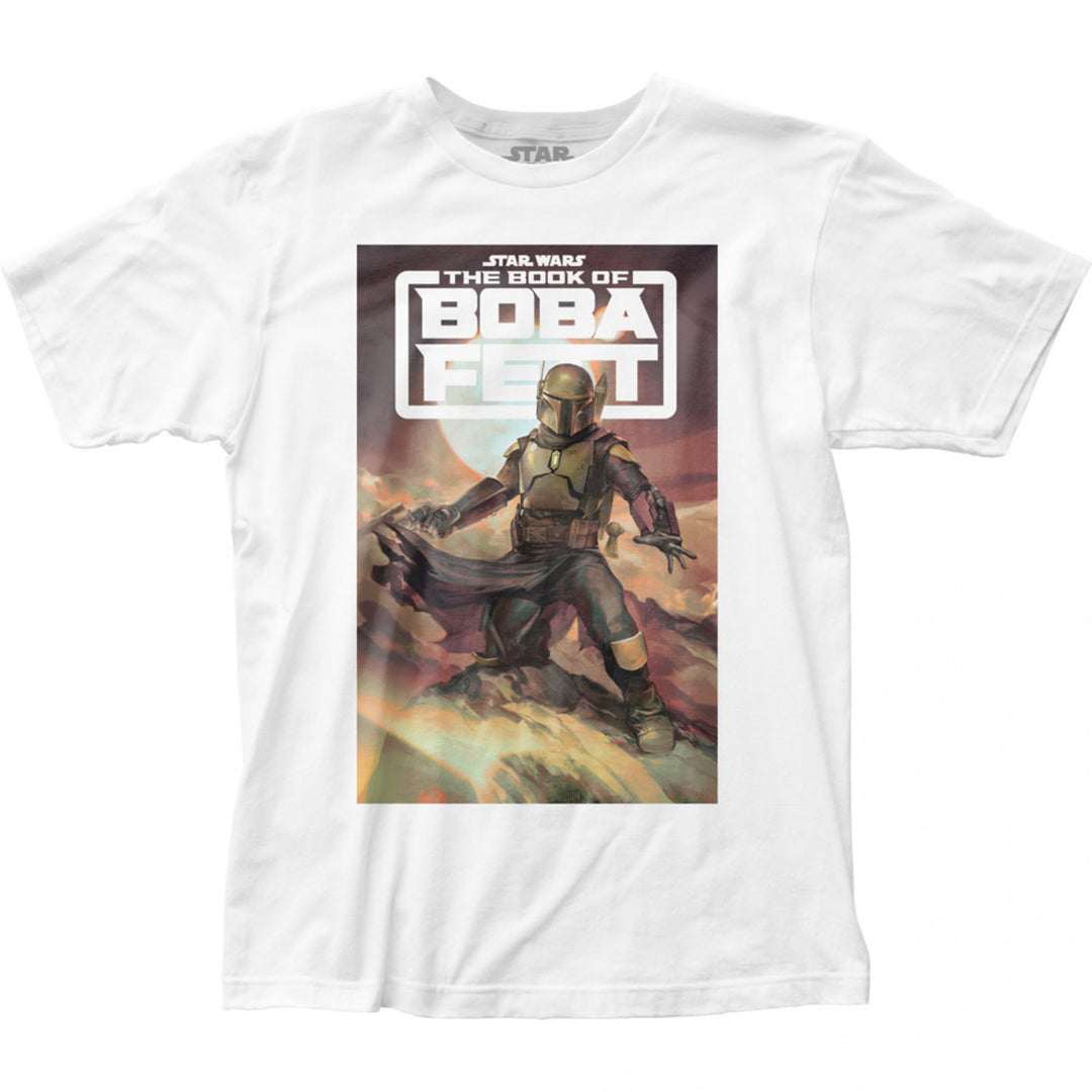 Star Wars The Book Of Boba Fett Comic Cover Style Painting T-Shirt Image 1