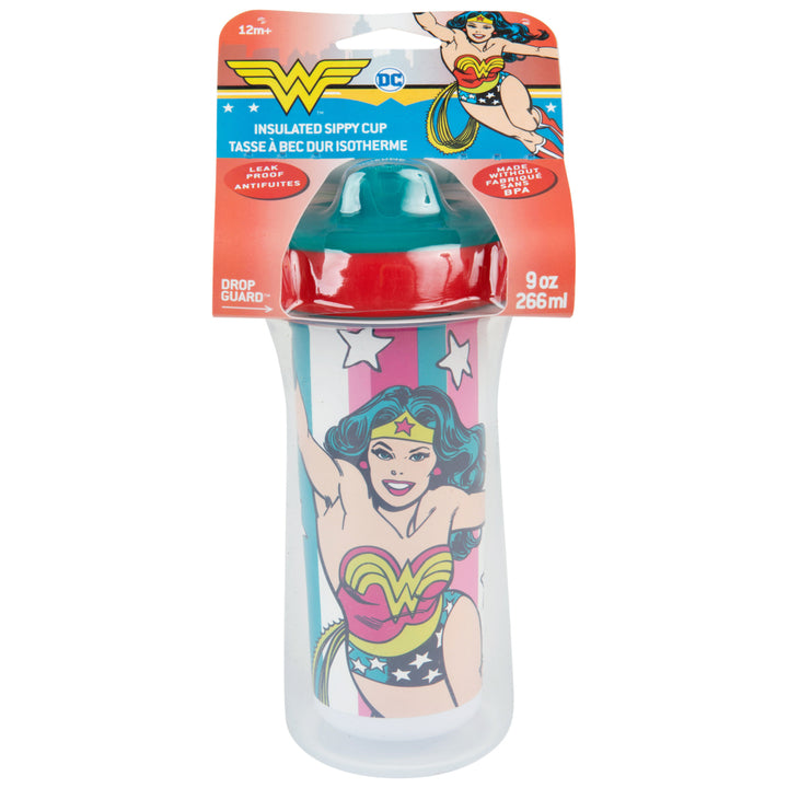 DC Comics Wonder Woman Retro 9oz Insulated Sippy Cup Image 3