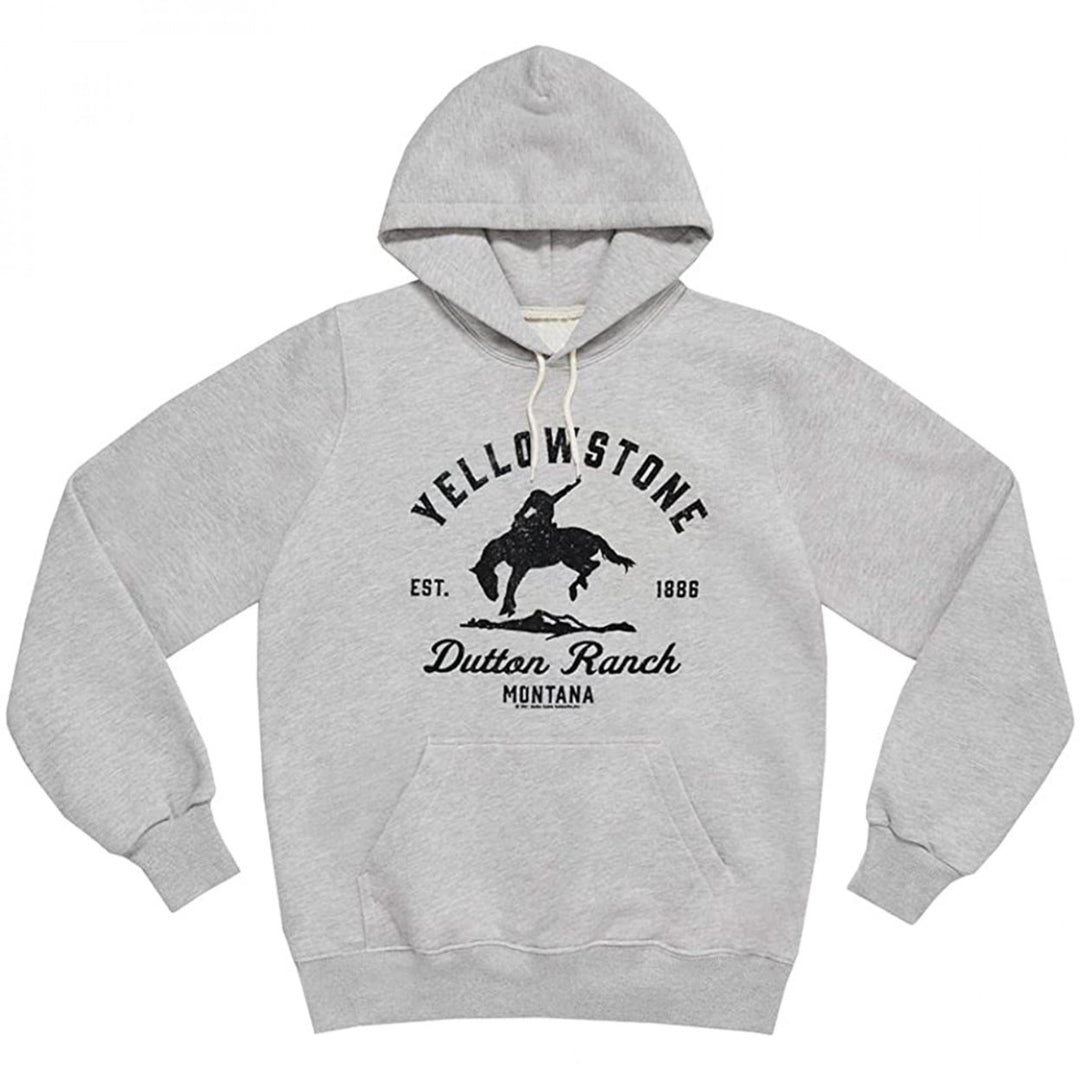 Yellowstone Oxford Bucking Bronco Pouch Pocket Hoodie Image 1