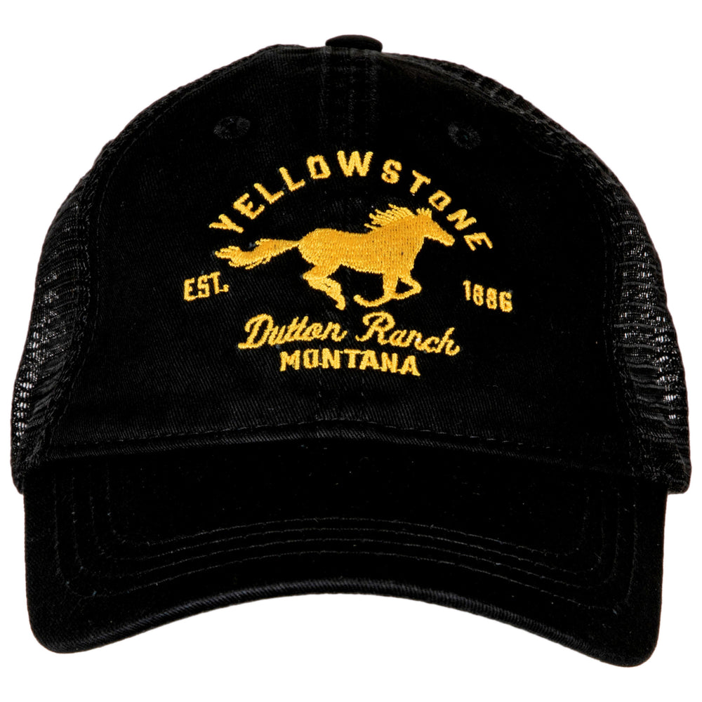 Yellowstone Dutton Ranch Bronco Logo Adjustable Trucker Hat Image 2