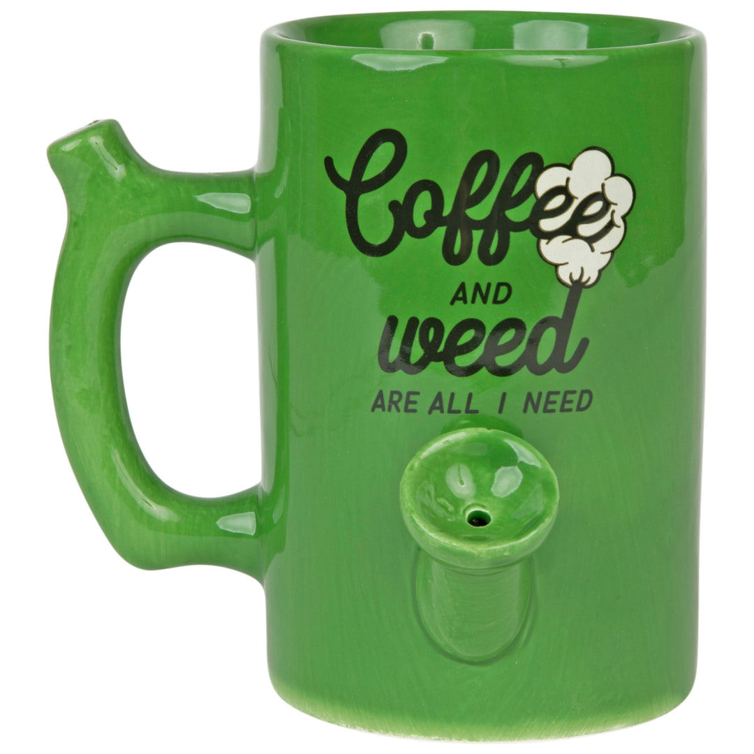 Coffee and Weed Is All I Need Novelty 10oz Ceramic Mug Image 1