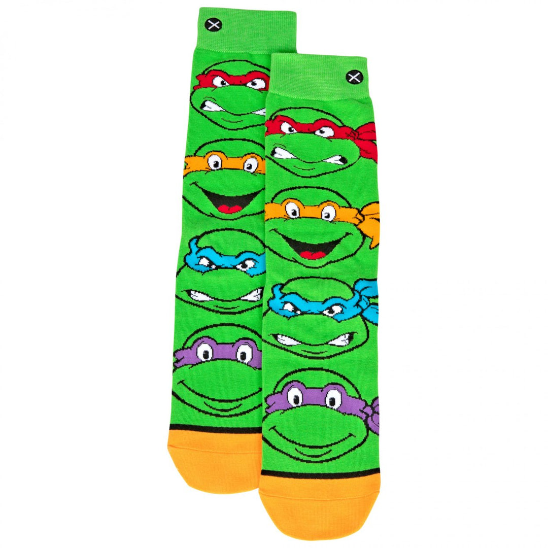 Teenage Mutant Ninja Turtles The Turtle Boys Faces Crew Socks Image 2