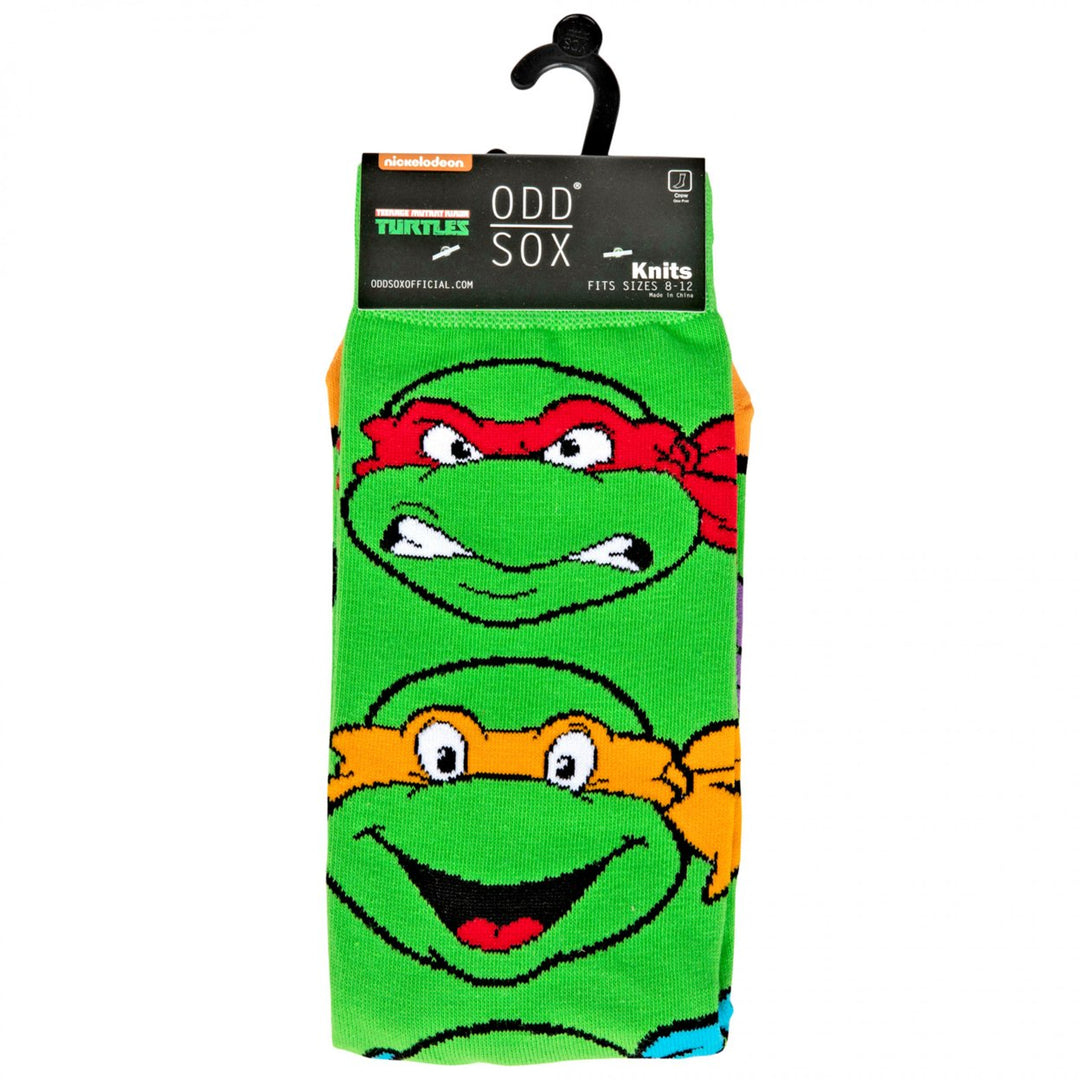 Teenage Mutant Ninja Turtles The Turtle Boys Faces Crew Socks Image 3