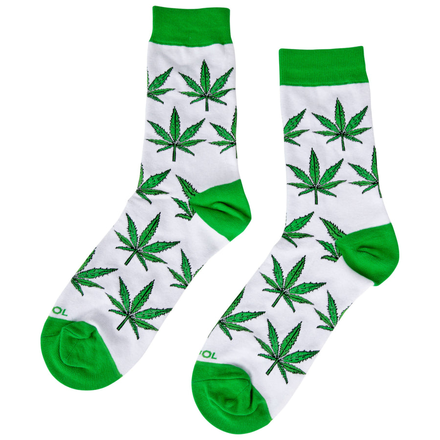 The Herb Leaves All Over Print Folded Crew Socks Image 1
