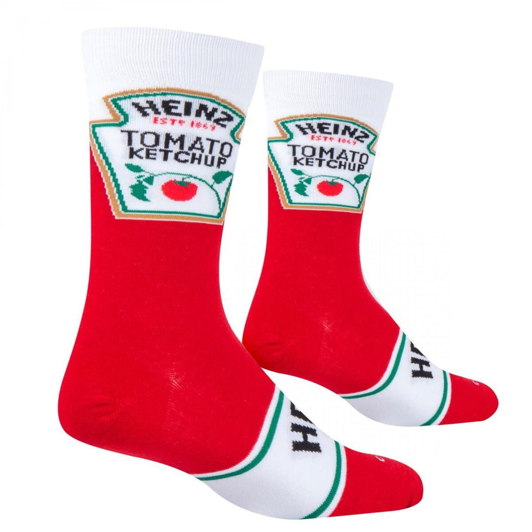 Heinz Ketchup Bottle Design and Label Crew Socks Image 3