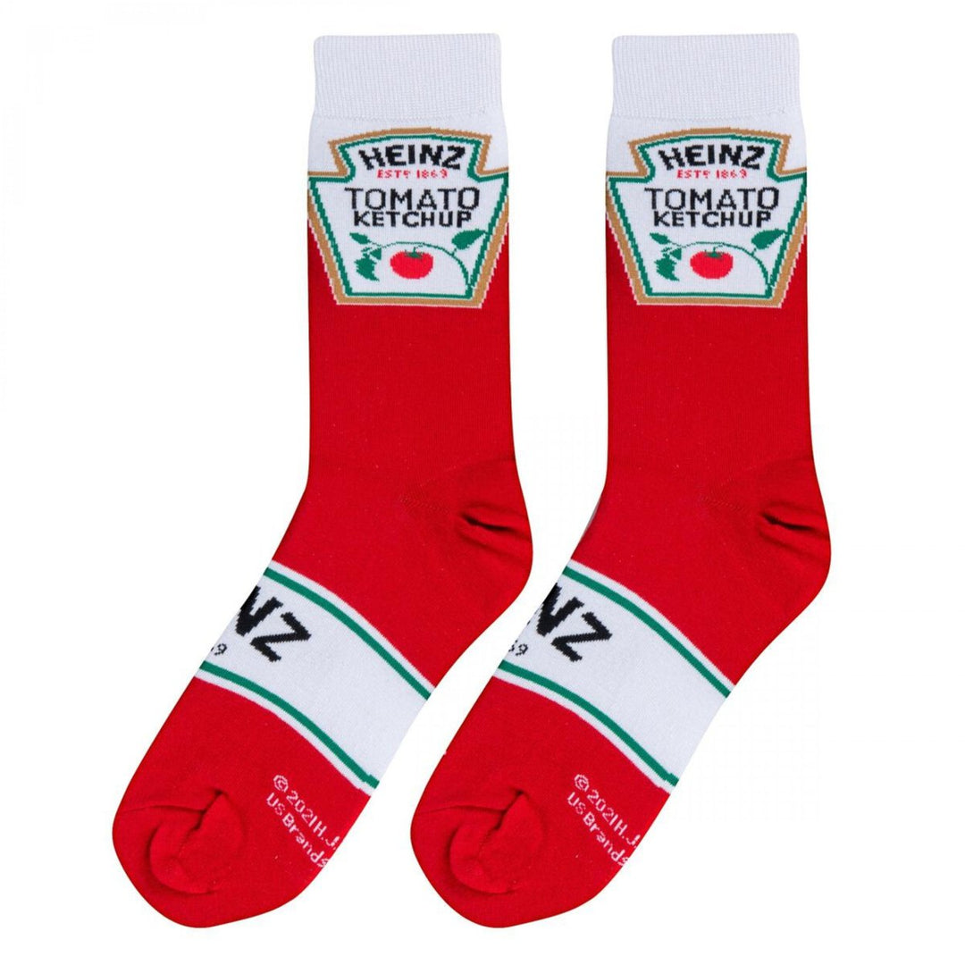 Heinz Ketchup Bottle Design and Label Crew Socks Image 4