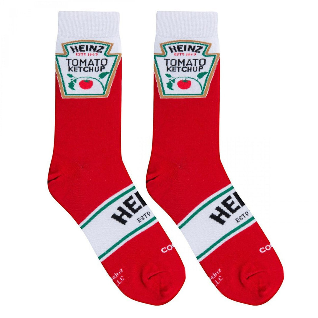 Heinz Ketchup Bottle Design and Label Crew Socks Image 4