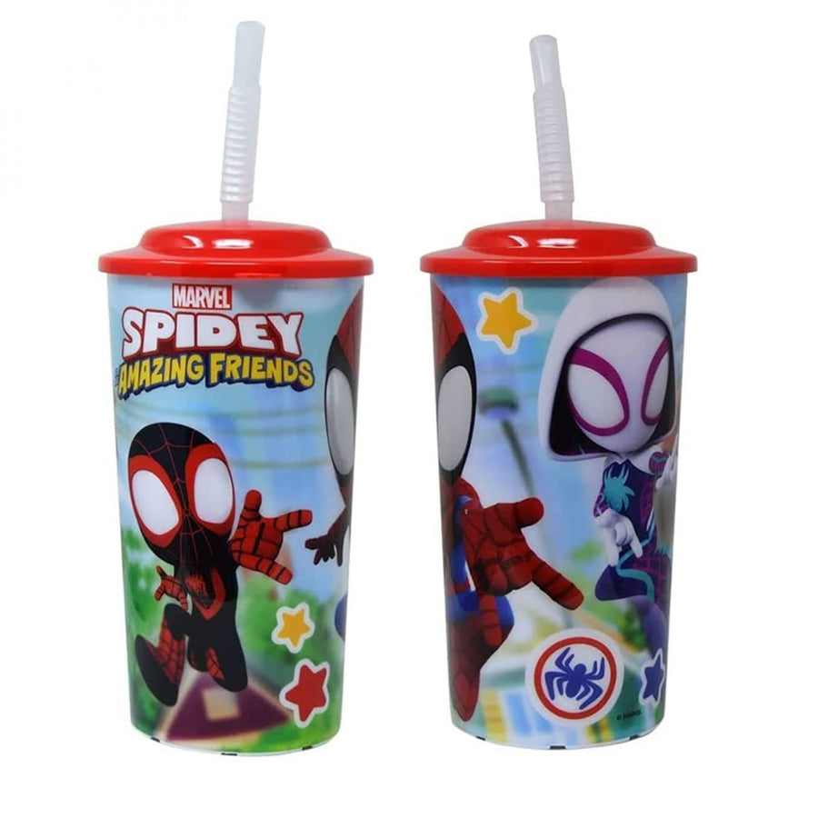 Marvel Comics Spidey & Friends 16oz PP Sports Tumbler with Straw Image 1