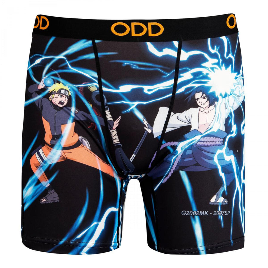 Naruto Shippuden Naruto vs Sasuke Print Mens Boxer Briefs Image 1