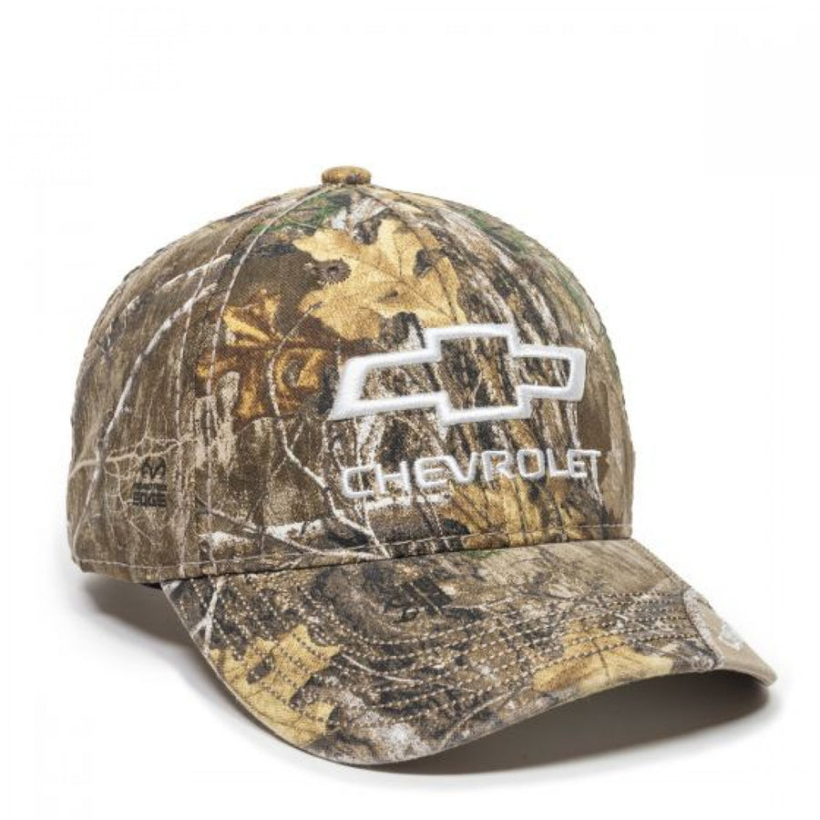 Chevrolet Logo All Over Camo Print Pre-Cuved Adjustable Hat Image 1