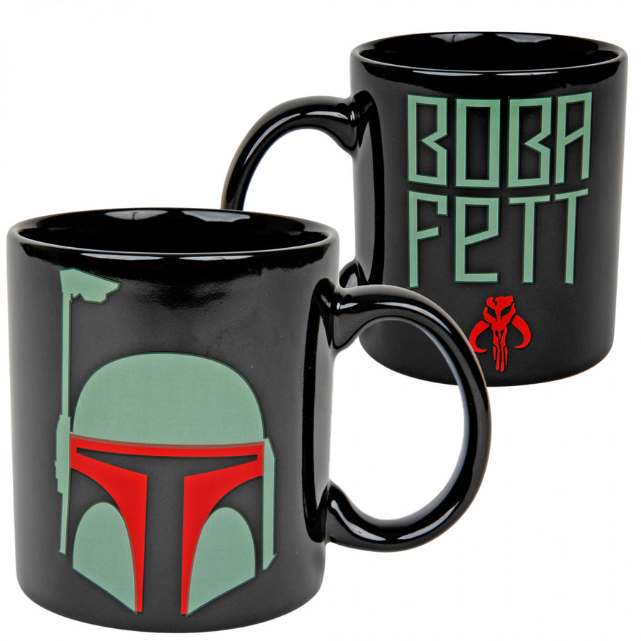 Star Wars Boba Fett Helmet 20oz Jumbo Ceramic Mug Image 1