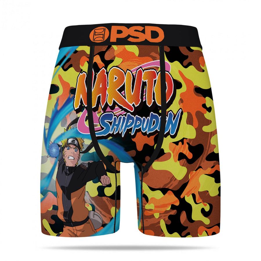 Naruto Shippuden Logo AOP Blaze Camo Mens PSD Boxer Briefs Image 1