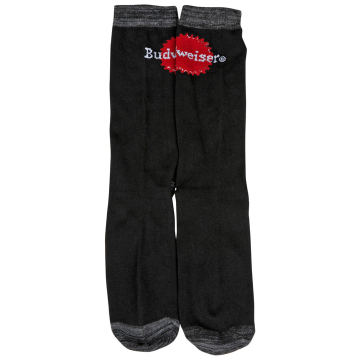 Budweiser Save Water Drink Beer Bottom Print Crew Socks Image 4