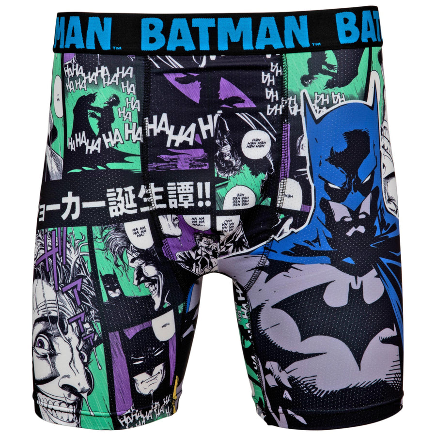 DC Comics Batman Panels Japanese Text Boxer Briefs Image 1