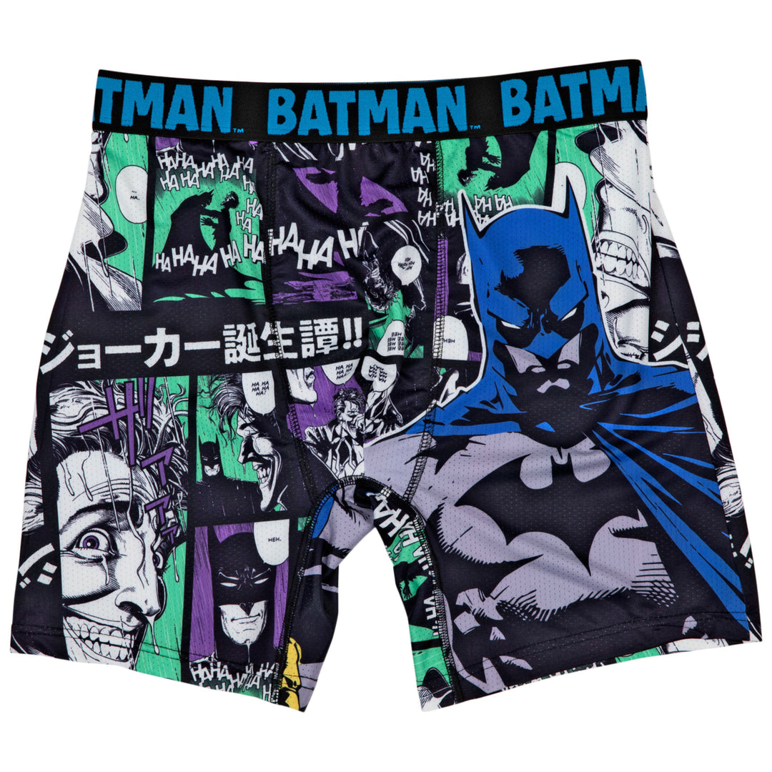 DC Comics Batman Panels Japanese Text Boxer Briefs Image 3