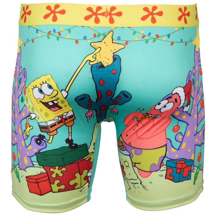 SpongeBob SquarePants Decorating the Holiday Coral Boxer Briefs Image 3