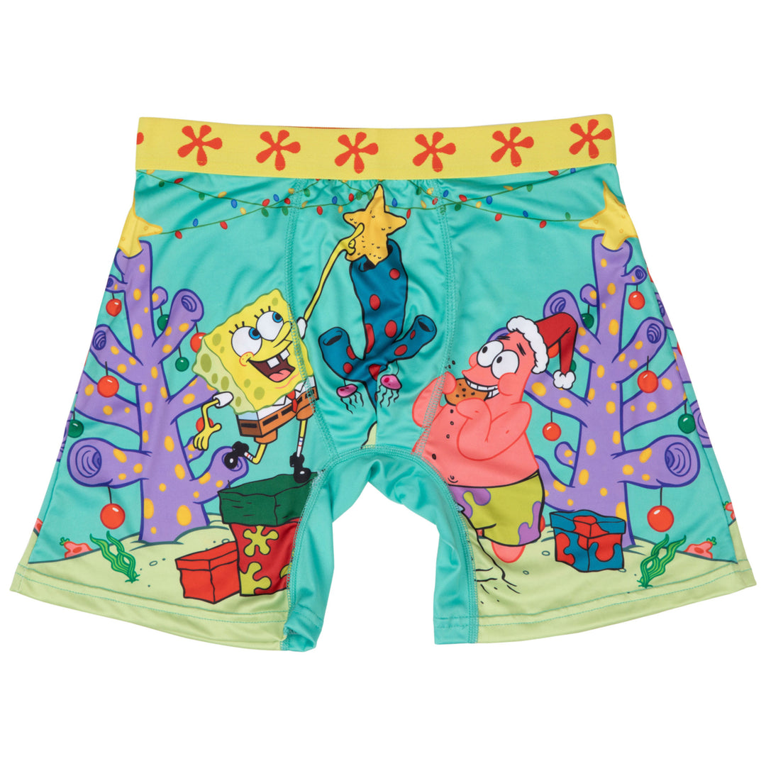 SpongeBob SquarePants Decorating the Holiday Coral Boxer Briefs Image 4