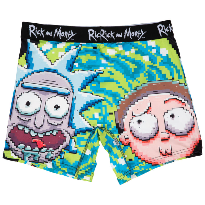 Rick and Morty with Portal Pixelated Boxer Briefs Image 6