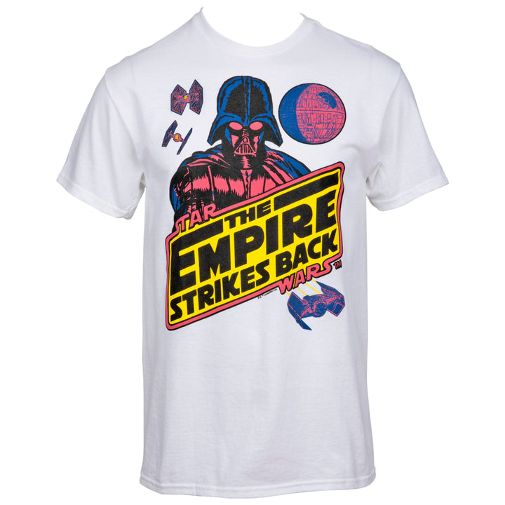 Star Wars The Empire Strikes Back Neon Darth Vader T-Shirt Image 1