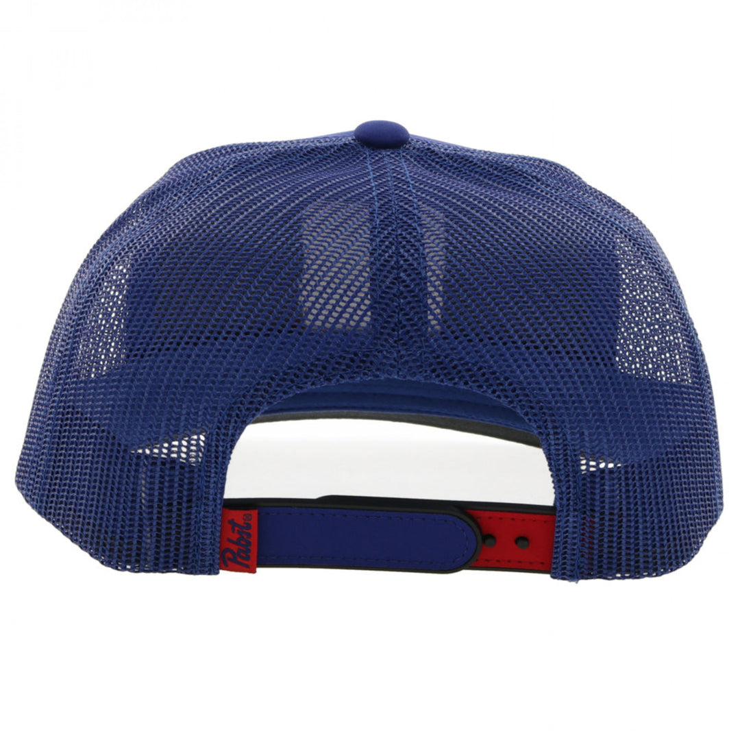 Pabst Blue Ribbon Embroidered Logo Snapback Hybrid Bill Trucker Hat Image 4