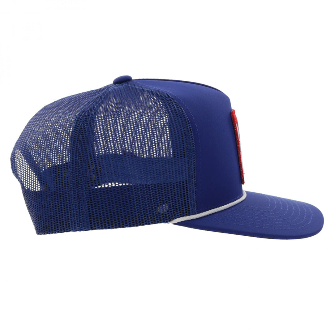 Pabst Blue Ribbon Embroidered Logo Snapback Hybrid Bill Trucker Hat Image 4