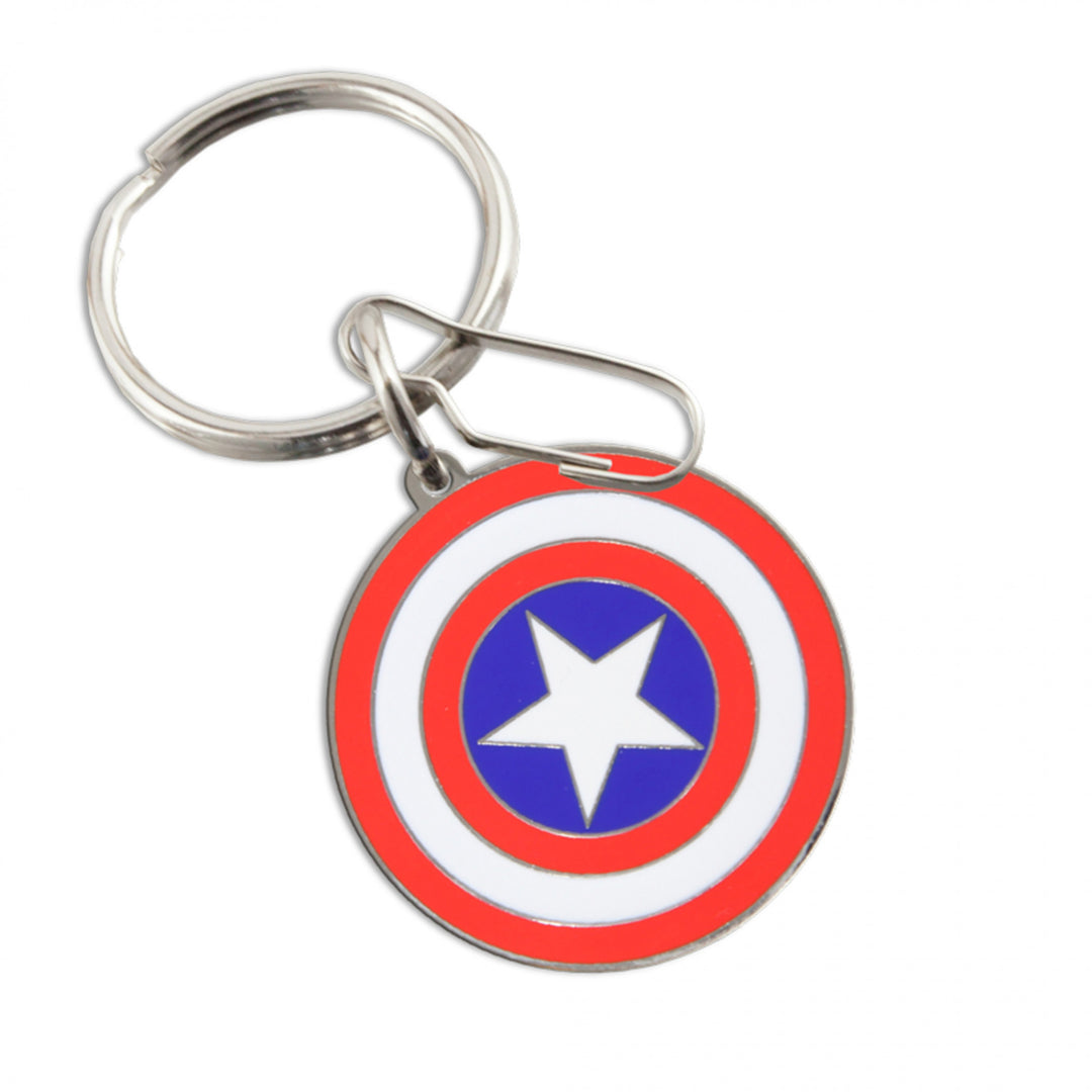Marvel Comics Captain Americas Shield Enamel Keychain Image 1