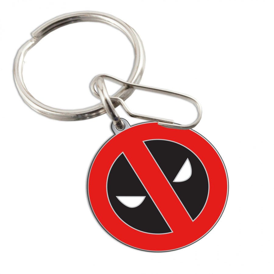 Marvel Comics Deadpool Logo Enamel Keychain Image 1
